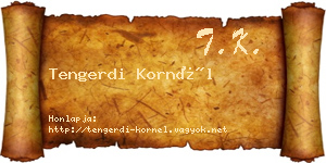 Tengerdi Kornél névjegykártya