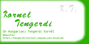 kornel tengerdi business card
